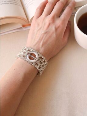 Harley Davidson snap button bracelet